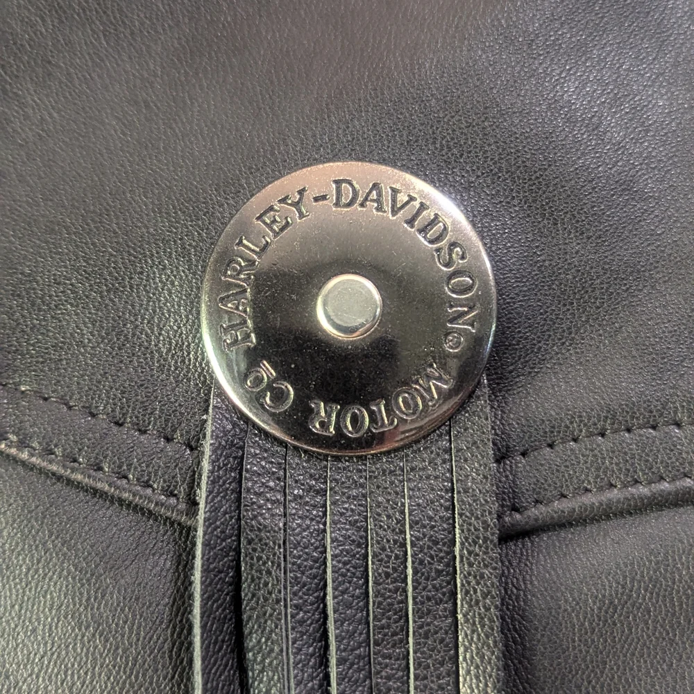 Harley Davidson Women's Small Black Leather Vest - Picture 7 of 7